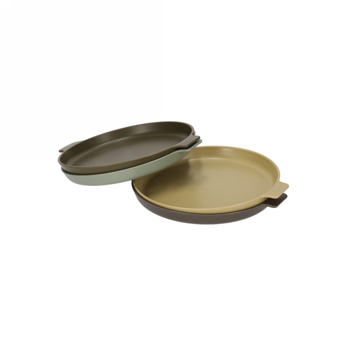 Norlander Outdoor Borden set van 4stuks 23x20x2.2cm 1stuks Norlander Outdoor Borden set van 4stuks 23x20x2.2cm 1stuks
