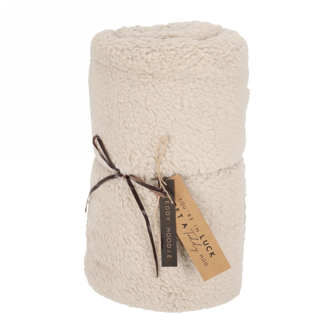 Jens Living Teddy Hoodie Taupe 110x110x130cm 1stuks