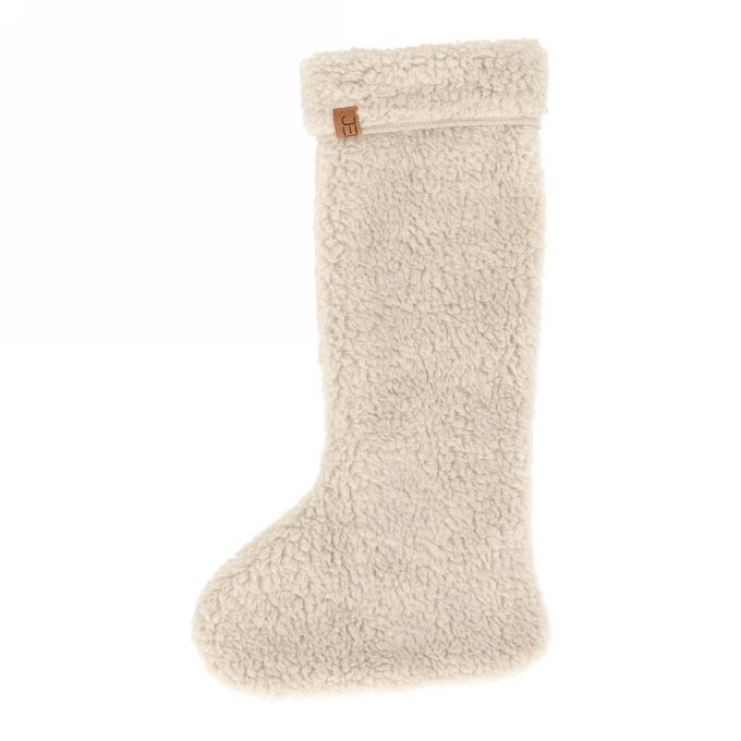 JENS Living Teddy Kerstsok Taupe 1stuks