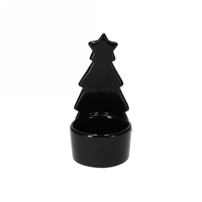 Jens Living Theelichthouder Boom Zwart 6x6.5x11cm 1stuks