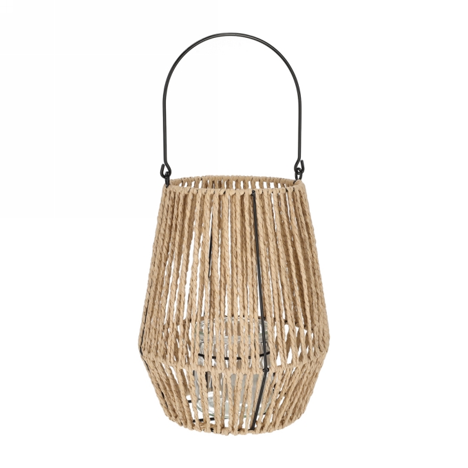 Jens Living Lantaarn Jacky Naturel Large 16.5x23x28cm 1stuks Jens Living Lantaarn Jacky Naturel Large 16.5x23x28cm 1stuks