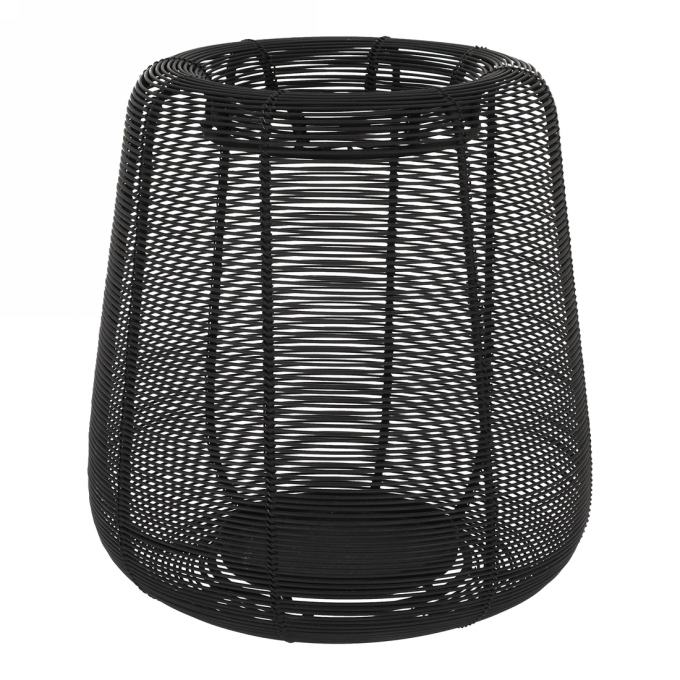 Jens Living Lantaarn Sil Zwart Large 22x22x24cm 1stuks