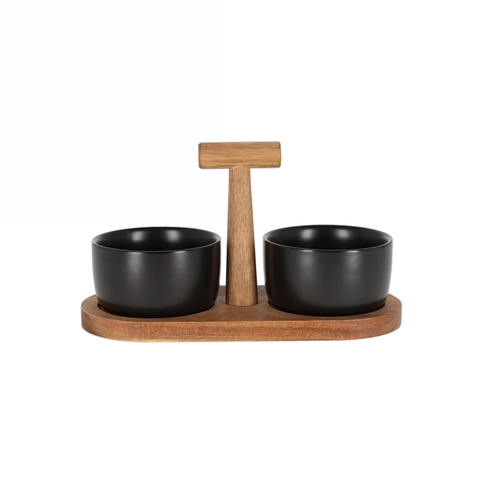 Jens Living Bits & Bites Bo Klein Zwart 24x11x12cm 1stuks