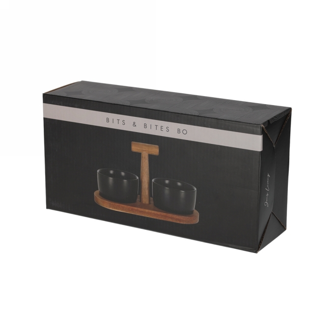 Jens Living Bits & Bites Bo Klein Zwart 24x11x12cm 1stuks Jens Living Bits & Bites Bo Klein Zwart 24x11x12cm 1stuks