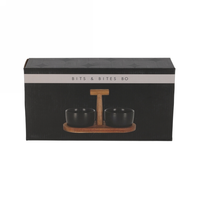 Jens Living Bits & Bites Bo Klein Zwart 24x11x12cm 1stuks