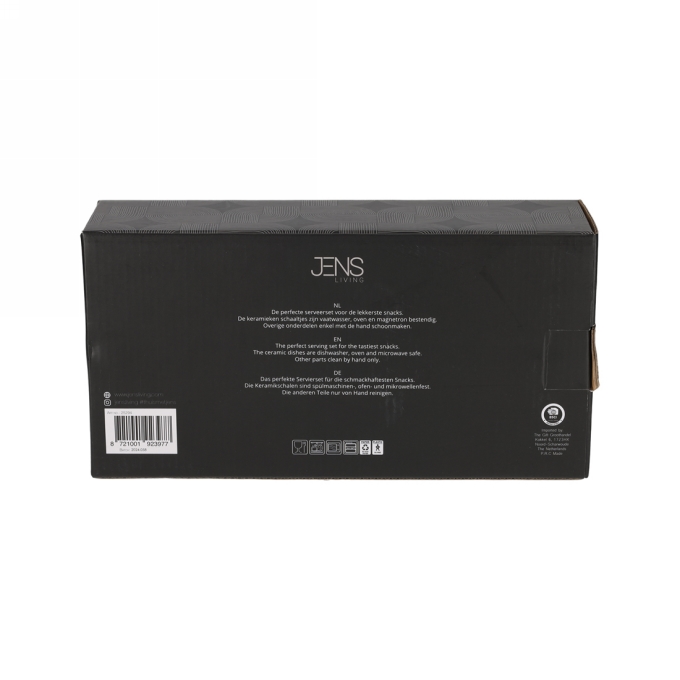 Jens Living Bits & Bites Bo Klein Zwart 24x11x12cm 1stuks