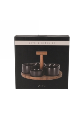 Jens Living Bits & Bites Bo Groot Zwart 22.5x22.5x12cm 1stuks Jens Living Bits & Bites Bo Groot Zwart 22.5x22.5x12cm 1stuks