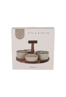 Jens Living Bits & Bites Bo Groot Beige 22.5x22.5x12cm 1stuks Jens Living Bits & Bites Bo Groot Beige 22.5x22.5x12cm 1stuks