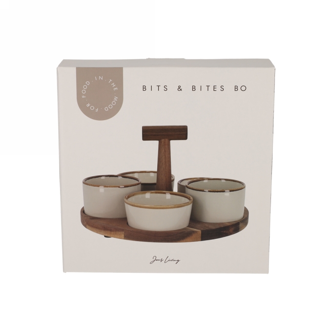 Jens Living Bits & Bites Bo Groot Beige 22.5x22.5x12cm 1stuks