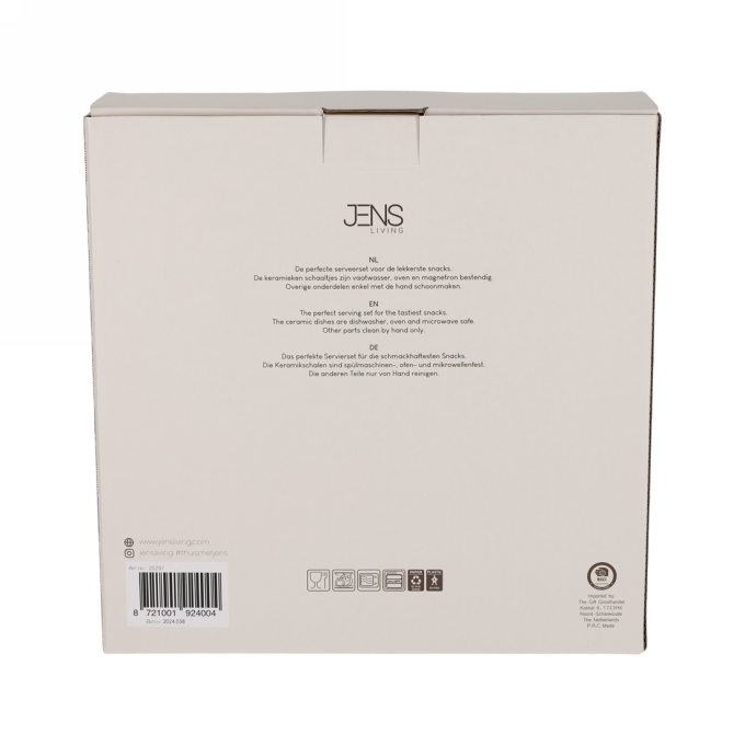 Jens Living Bits & Bites Bo Groot Beige 22.5x22.5x12cm 1stuks Jens Living Bits & Bites Bo Groot Beige 22.5x22.5x12cm 1stuks