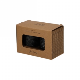 Jens Living Wafel Peper & Zout Set Zwart 9.5x5x7.5cm 1stuks Jens Living Wafel Peper & Zout Set Zwart 9.5x5x7.5cm 1stuks