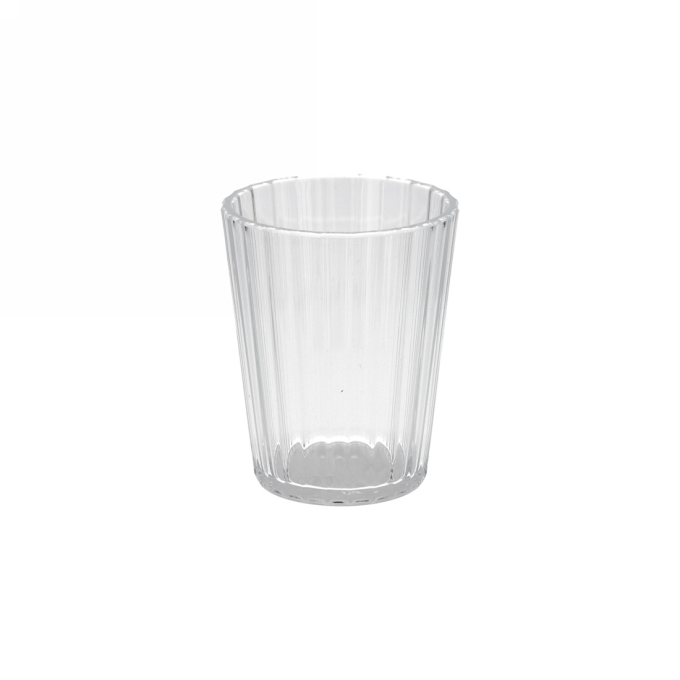 Jens Living Acryl Tumbler Ribbel 9x9x11cm 1stuks Jens Living Acryl Tumbler Ribbel 9x9x11cm 1stuks