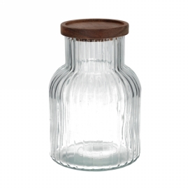 Jens Living Voorraadpot Ribbel Large 14x14x20.5cm 1stuks Jens Living Voorraadpot Ribbel Large 14x14x20.5cm 1stuks