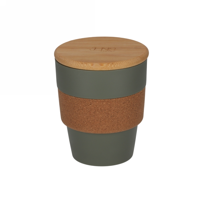 Jens Living Koffiebeker Jake Gerecycled Pp Groen 9x9x10.5cm 1stuks Jens Living Koffiebeker Jake Gerecycled Pp Groen 9x9x10.5cm 1stuks