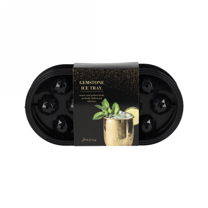 Jens Living IJsblokjesvorm Diamant Zwart 24.5x12.3x4cm 1stuks