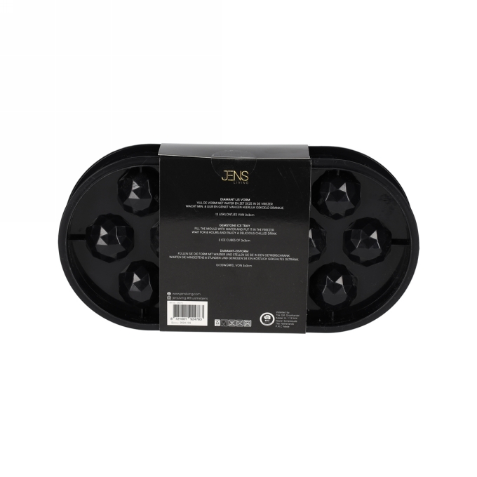 Jens Living IJsblokjesvorm Diamant Zwart 24.5x12.3x4cm 1stuks