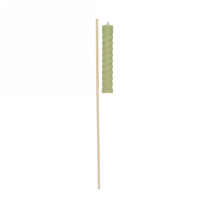 Jens Living Twisted Solar Tuinkaars Groen 3.8x3.8x79cm 1stuks