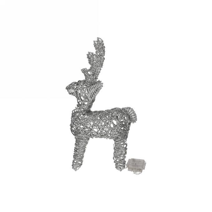 Jens Living Led Rendier Zilver Small 30x11x45cm 1stuks