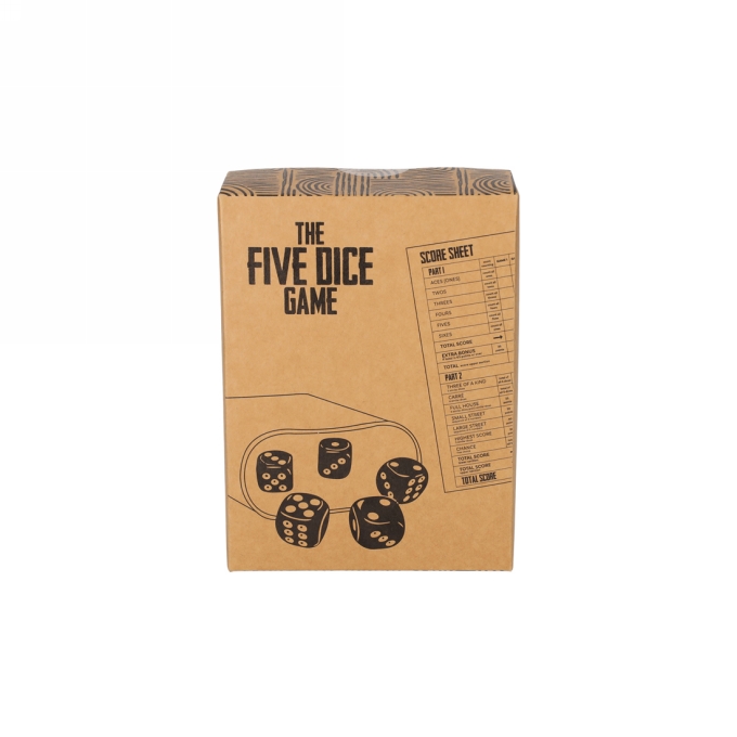 Jens Living Vijf Dobbelstenen Spel 2.0 15.5x11.5x4.5cm 1stuks Jens Living Vijf Dobbelstenen Spel 2.0 15.5x11.5x4.5cm 1stuks
