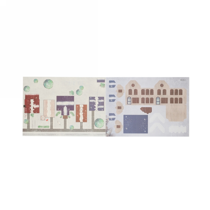 Jens Living Diy Winter Dorp 29.5x21x0.5cm 1stuks