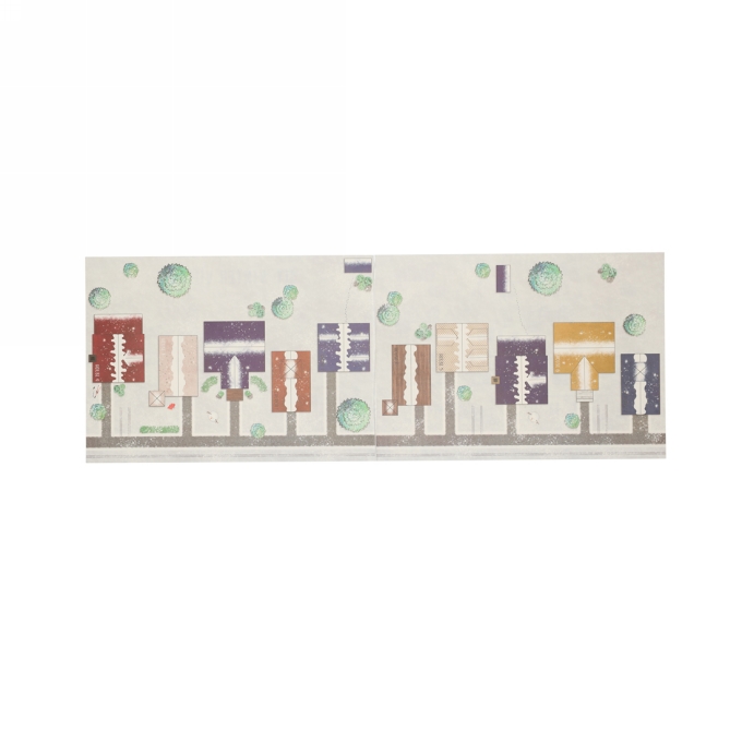 Jens Living Diy Winter Dorp 29.5x21x0.5cm 1stuks