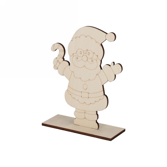 Jens Living Houten Schilderset Kerstman 13x5x17cm 1stuks