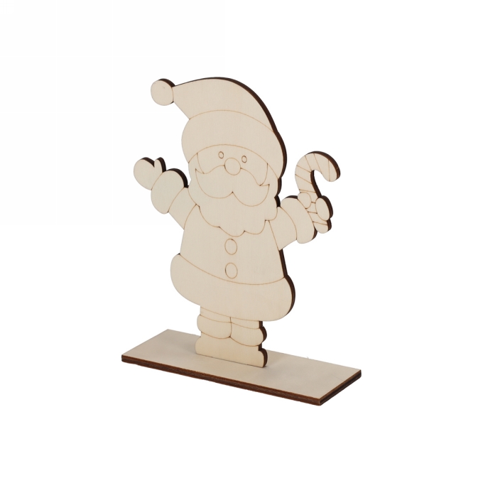 Jens Living Houten Schilderset Kerstman 13x5x17cm 1stuks