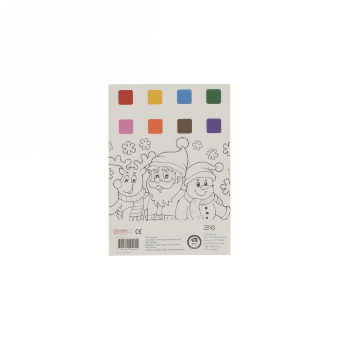 Jens Living Kids Waterverfboekje Kerst 17.5x12.5x1cm 1stuks