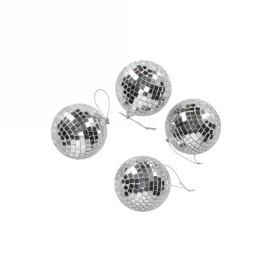 Jens Living Discoballen Zilver set van 4stuks 8x8x8cm 1stuks Jens Living Discoballen Zilver set van 4stuks 8x8x8cm 1stuks