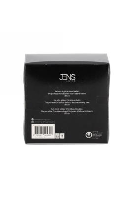 Jens Living Glitter Kerstballen Goud set van 4stuks 5x5x5cm 1stuks