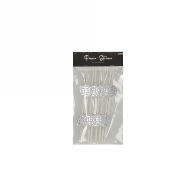 Jens Living Papieren Rietjes Disco set van 8stuks 3x0.6x19.7cm 1stuks Jens Living Papieren Rietjes Disco set van 8stuks 3x0.6x19.7cm 1stuks