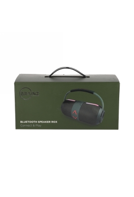 Brainz Speaker Rox Groen 23x10.5x10.5cm 1stuks Brainz Speaker Rox Groen 23x10.5x10.5cm 1stuks