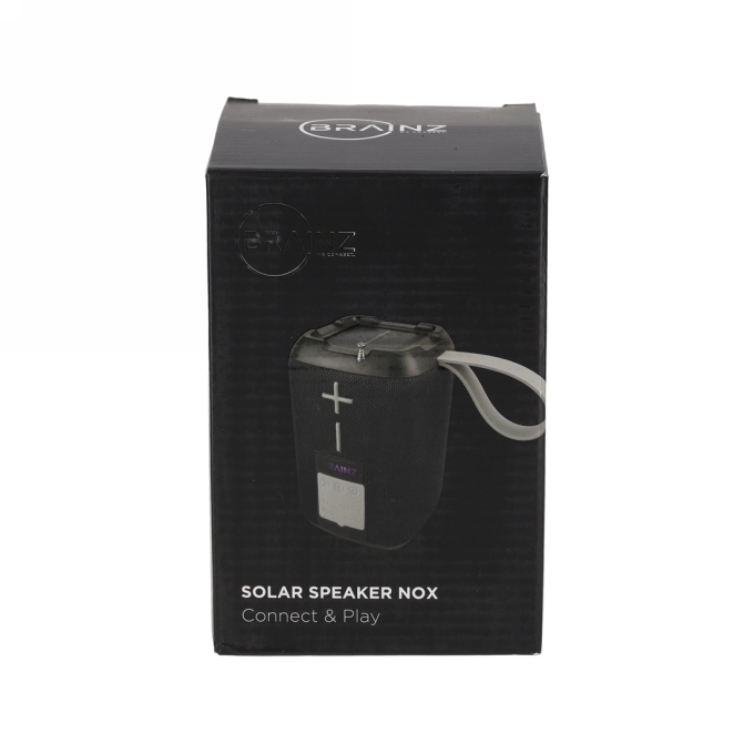 BRAINZ Solar Speaker Nox Zwart 1stuks