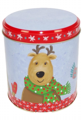 Blikken Xmas Rendier doorsnee 11x12cm 6stuks