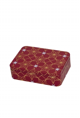 Blikken Stars Red 14.2x10.1x3.1cm 12stuks