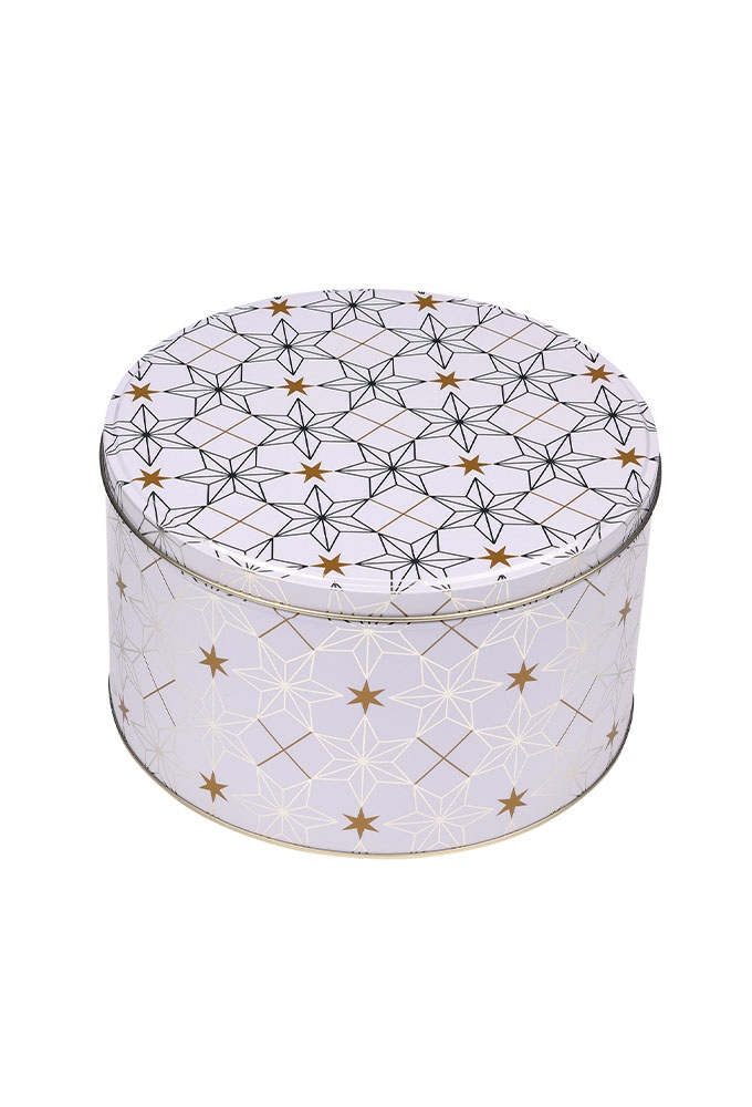 Blikken Stars White Doorsnee 21cm, x 12cm 4stuks