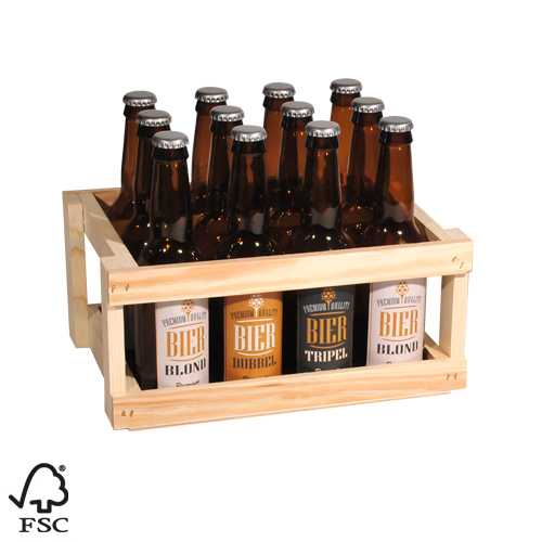 Bierverpakking Bierkratjes Laag 12 Flesjes 18.5x25x13.2cm 10stuks