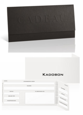 Kadobon & Envelop Impression Cadeau Zwart 21.5x10.5cm 9stuks