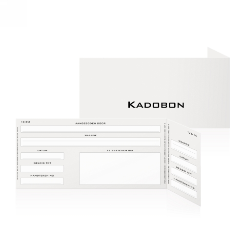 Kadobon & Envelop Impression Cadeau Zwart 21.5x10.5cm 9stuks