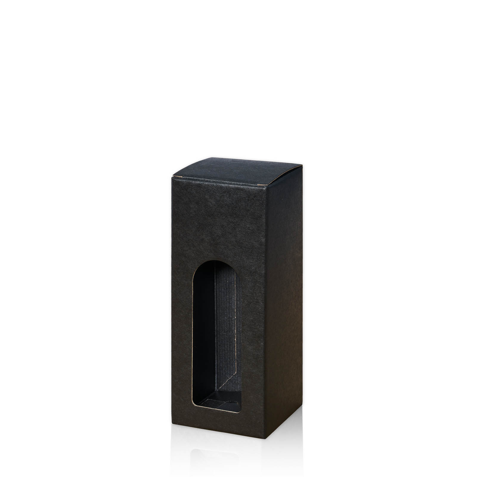 Geschenkdoos Glad Zwart & Venster 8.5x8.5x22cm 50stuks