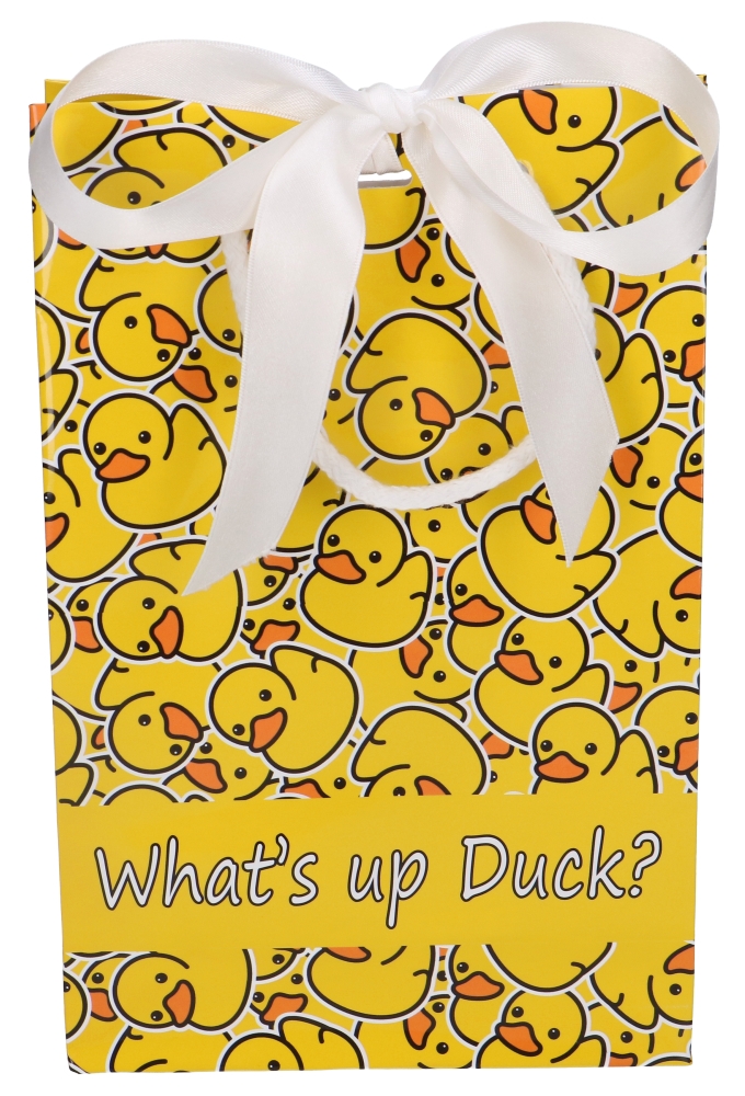 2 HALEN 1 BETALEN Kadotasje Wit What's Up Duck 16x7x25cm 10st