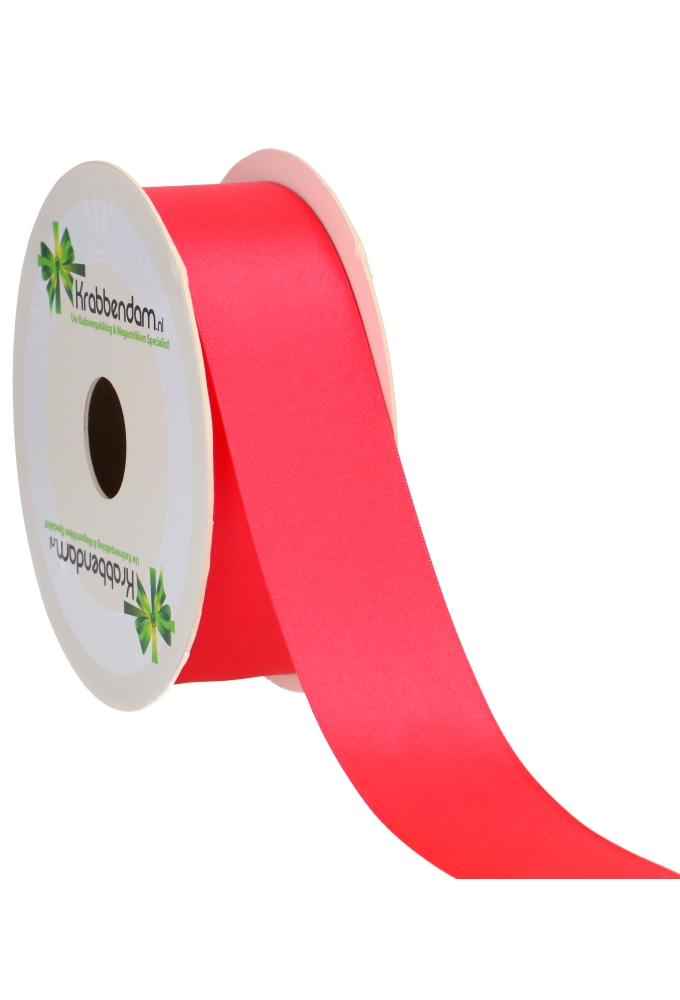 Satijn Dubbel Lint Pink 40mm x 25 meter 