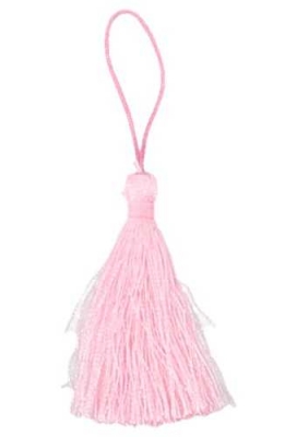 Decoratie Kwastje Tassel Roze 4.5cm 50stuks