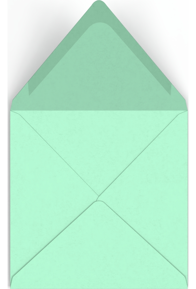 Gekleurde Enveloppen Colour Mint Groen Gegomd 15.5x15.5cm 100stuks