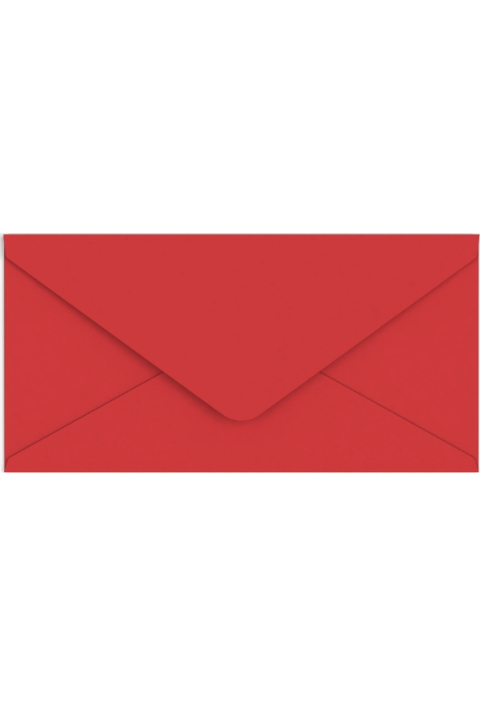 Gekleurde Enveloppen Colour Rood Gegomd 11x22cm 100stuks