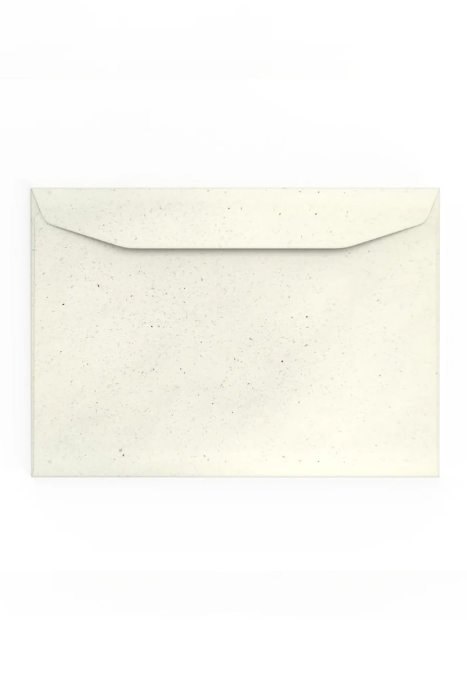 Grasvezel Enveloppen Ivoorwit 120gram 16,2cm x22,9cm 50stuks