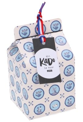 Kadodoos Melkpak 0.75 liter Delfts Blauw 9.2x9.2x15.75cm 10stuks