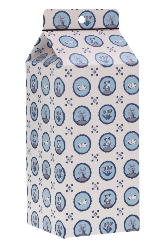 Kadodoos Melkpak 1.50 liter Delfts Blauw 9.2x9.2x23cm 10stuks