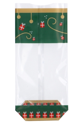 Luxe Cellofaan Zakjes Kerst Kadootjes & Bodem 12x4x26cm 100stuks