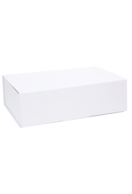 Luxe Klep Geschenkdozen Wit Mat Vancouver 33.3x21.3x10cm 1200gr 25st